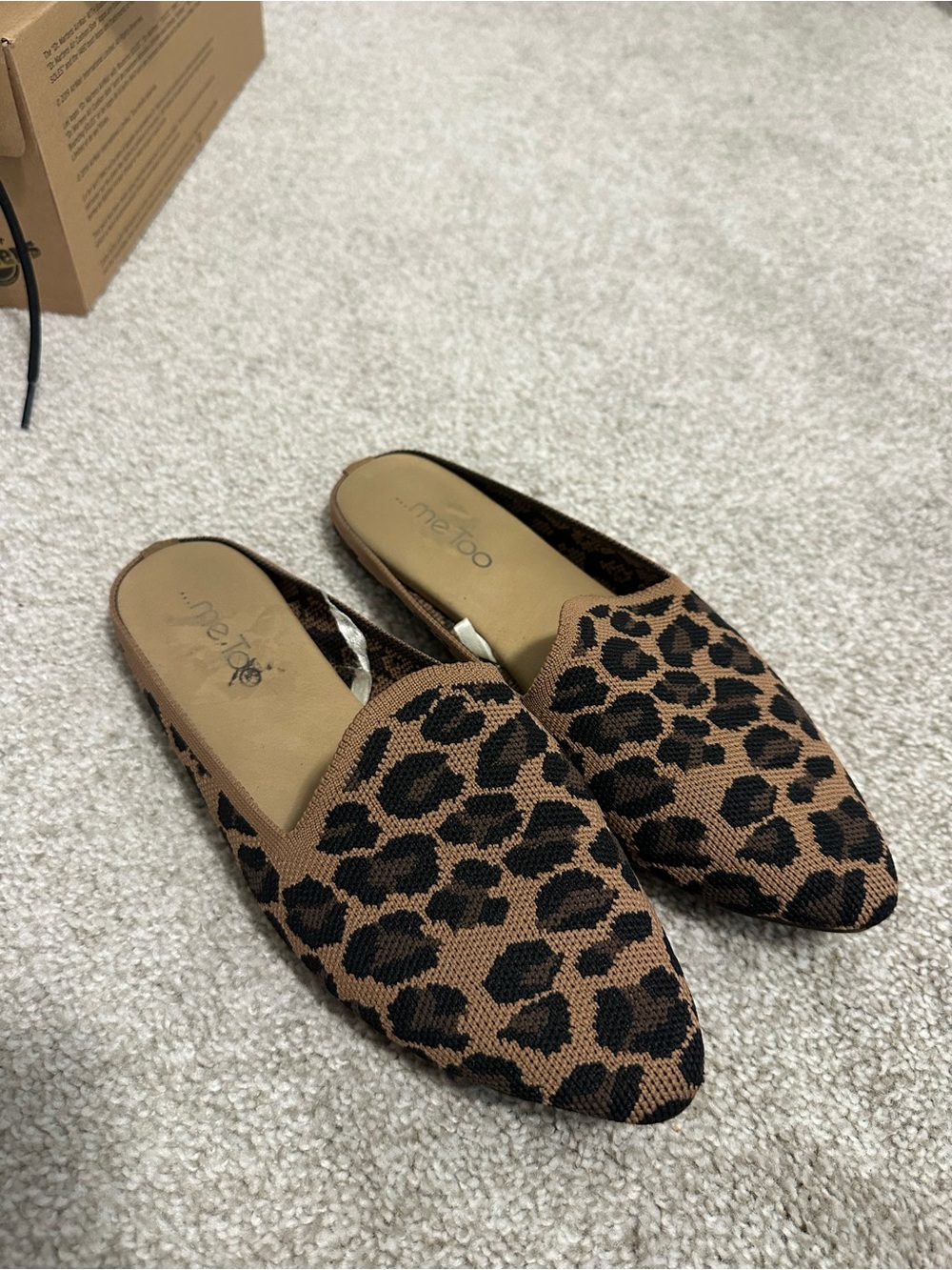 Leopard Print Flat Mules Women’s